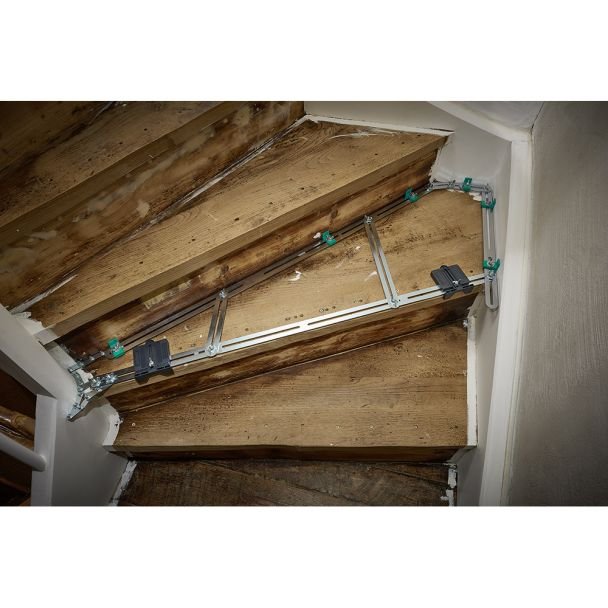 Wolfcraft, Sablon pentru trepte Wolfcraft 5210000 | 15 șine din oțel zincat | Precizie și aliniere sigură | Montaj rapid trepte | Durabil pentru profesioniști