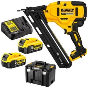 DeWalt, Ciocan de bătut cuie DEWALT DCN650P2 | 2x acumulatori Li‑Ion 18 V 5.0 Ah | Cuie 1.8 mm (32–63 mm) | Magazie 110 buc | Valiză transport inclusă