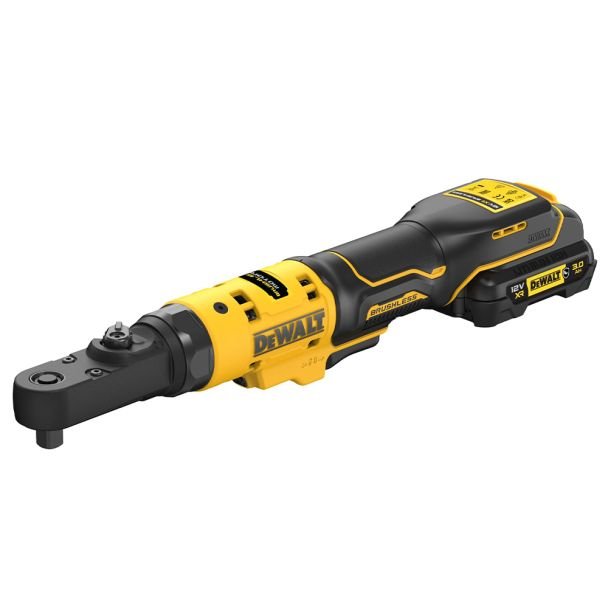 DeWalt, DeWalt DCF500L2G Mașină de înșurubat unghiulară 12V XR, max. 75 Nm, antrenor pătrat 1/4" și 3/8", 2 acumulatori 12V 3.0 Ah (G) și încărcător