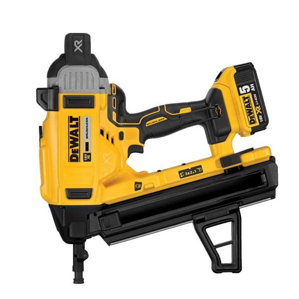DeWalt, DeWalt DCN890P2 – Ciocan de bătut cuie în beton, 2 acumulatori Li‑Ion 18 V/5.0 Ah, cuie Ø 2.6–3.7 mm, 13–57 mm