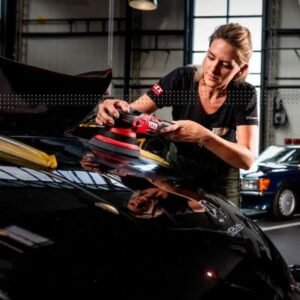 Flex, Mașină de polisat orbitală FLEX XFE 15 150 18.0-EC Set, 150 mm, cu acumulatori Li-Ion 18 V/5.0 Ah