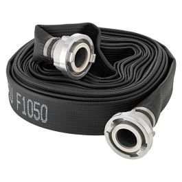 Furtun plat cuplaj C 52 mm, 10 m negru – rezistent și flexibil