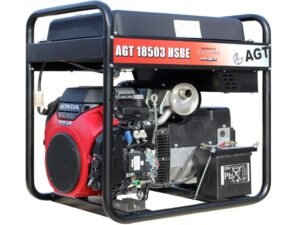 Generator curent benzină AGT 18503 HSBE trifazat AVR 13.8 kW, pornire electrică