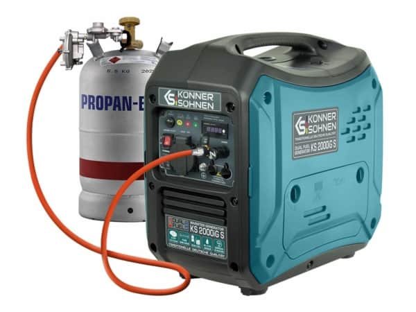 Generator curent benzină/gaz Konner & Sohnen KS 2000iG S, monofazat invertor 2 kW