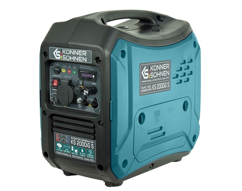 Generator curent benzină/gaz Konner & Sohnen KS 2000iG S, monofazat invertor 2 kW