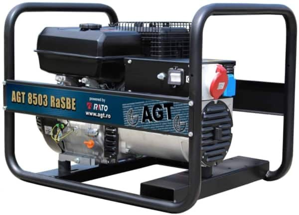 Generator curent pe benzină AGT 8503 RaSBE — trifazat 6,4 kW, pornire electrică