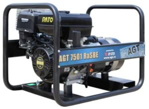 Generator de curent pe benzină AGT 7501 RaSBe monofazat 6,4 kW pornire electrică