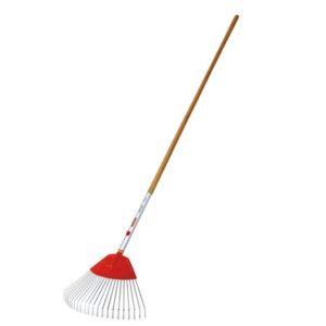 Greblă frunze cu coadă Wolf Garten | Ergonomică și ușoară | Construcție durabilă | Potrivită pentru grădină | Curățare eficientă