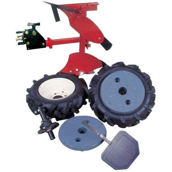 Kit de arat Pubert Quatro Junior | Plug 4 brazde reversibil | Pentru motocultoare și microtractoare | Cadru robust din oțel | Montaj ușor, accesorii incluse