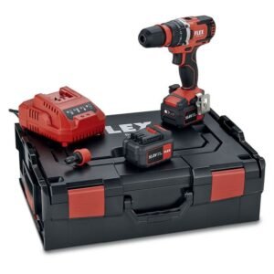 Mașină de găurit și înșurubat cu percuție - FLEX PD 2G 10.8-EC/6.0 SET - 10.8V / 6Ah - Cuplu maxim 58 Nm - 2 acumulatori, încărcător, valiză transport