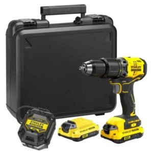 Mașină de găurit și înșurubat cu percuție | Stanley SFMCD715C2K | 2 acumulatori 18 V | 1,5 Ah fiecare | 60 Nm cuplu