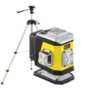 Nivel System, Set nivelă laser cu linii 2 x 360° Nivel System CL2R SET SJJM1EX, fascicul roșu, 30/70 m, acumulator 3,7 V, trepied 1,82 m, geantă transport