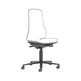 Scaun de lucru gri fără tapițerie, reglabil 450-620 mm, cu roți [9563-9999-3278]