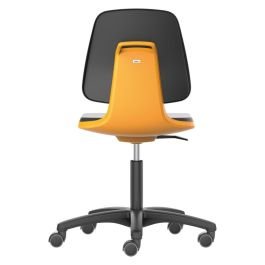 Scaun de lucru LABSIT 2 portocaliu, reglabil 450–650 mm, cu roți — 9123-MG01-3279
