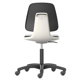 Scaun de lucru LABSIT 2, PU alb, reglabil 450–650 mm, cu roți (9123-2000-3403)