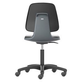 Scaun de lucru LABSIT 2 PU antracit, reglabil 450–650 mm, cu roți