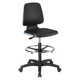 Scaun de lucru LABSIT 4, PU antracit, 560-810 mm, suport picioare [9125-2000-3285]