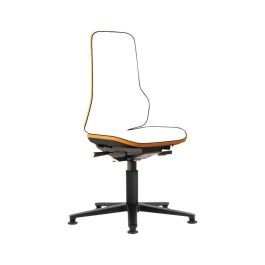 Scaun de lucru portocaliu fără tapițerie, reglabil 450–620 mm — 9560-9999-3279