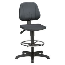 Scaun de lucru Unitec 3 | 9651-2000 | Negru | 580-850 mm | Suport picioare
