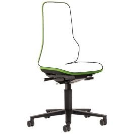 Scaun de lucru verde reglabil 450–620 mm fără tapițerie cu roți – cod 9573-9999-3280