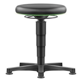 Scaun pivotant reglabil 450-650 mm, piele artificială negru