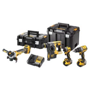 Set DeWALT 18V (3x 5Ah) – DCD805 + DCF850 + DCH273 + DCG405, kit profesional