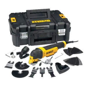 Set mașină multi-funcțională oscilantă DeWALT - kit complet accesorii - viteză variabilă - pentru lemn, metal și finisaje - ideal pentru bricolaj și profesioniști