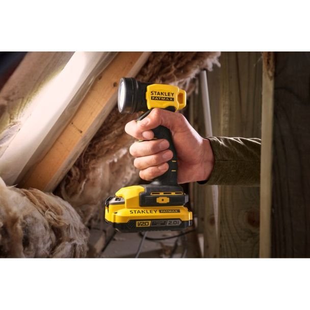 Stanley, Lanternă LED compactă Stanley FatMax V20 SFMCL020B, compatibilă cu acumulator 18 V, 140 lumeni