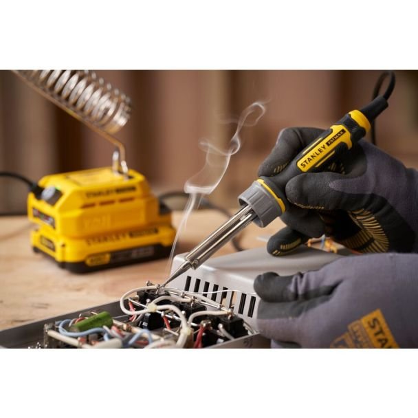 Stanley, Pistol de lipit Stanley SFMCE040B compatibil cu acumulator 18V, temperatură reglabilă 204–482°C