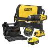 Stanley SFMCD711DMA – Mașină de găurit și înșurubat cu percuție, acumulatori 18 V (2.0/4.0 Ah), 50 Nm, set 50 accesorii