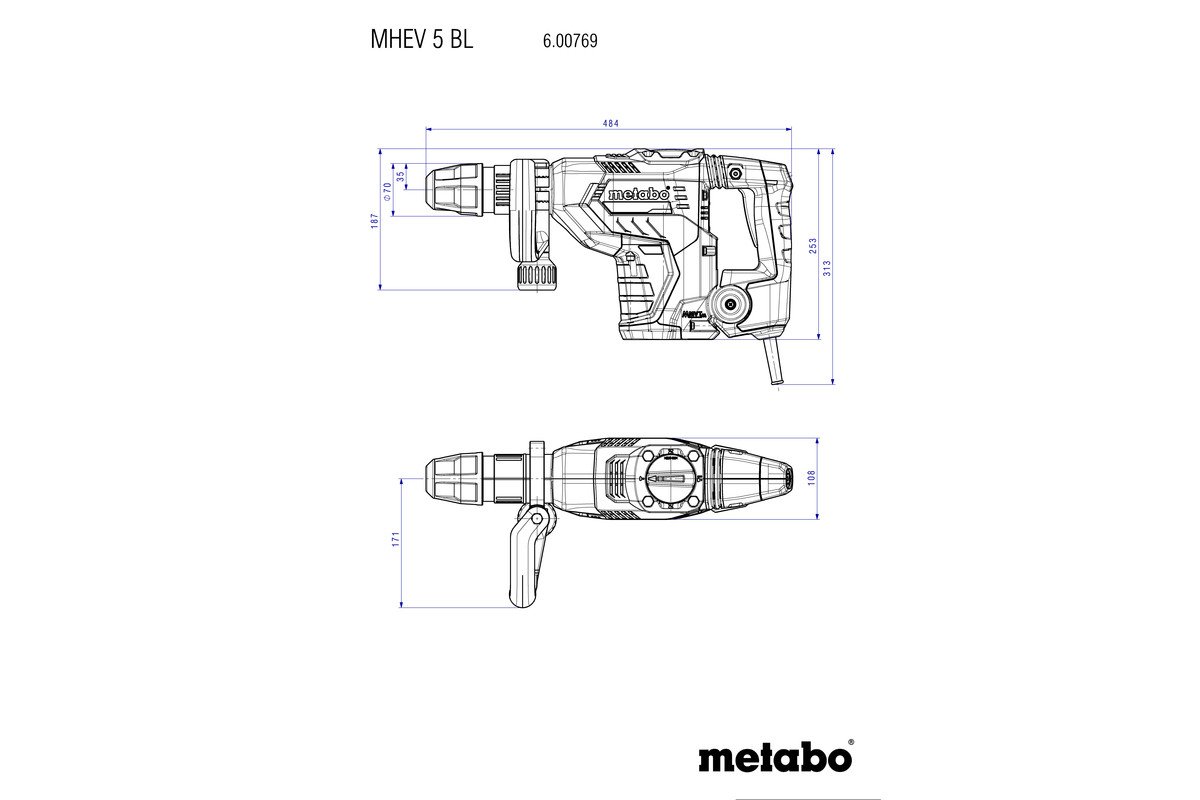 Ciocan demolator Metabo MHEV 5 BL – 1150 W - imagine 3