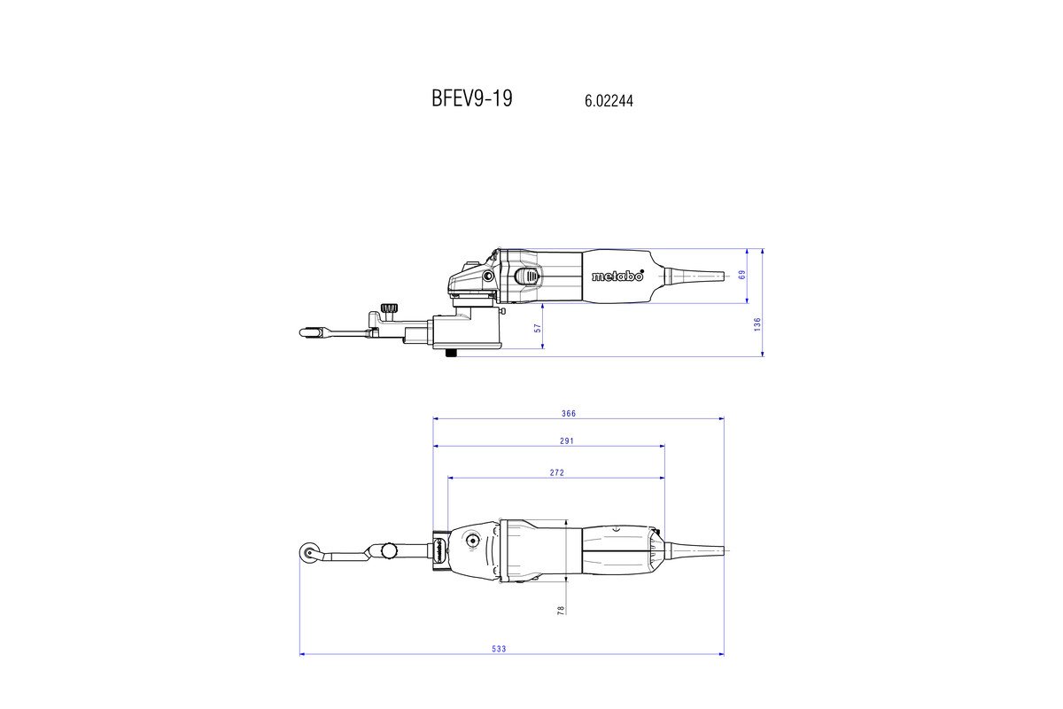 Pilă electrică cu bandă Metabo BFE 9-20 Set – 950 W - imagine 2