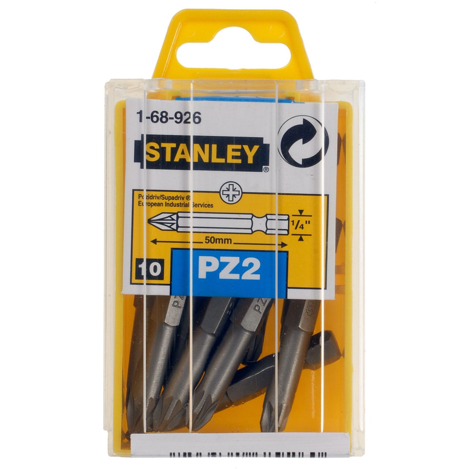 Set 10 biți Stanley 1-68-926 PZ2 – 50 mm, prindere 1/4"