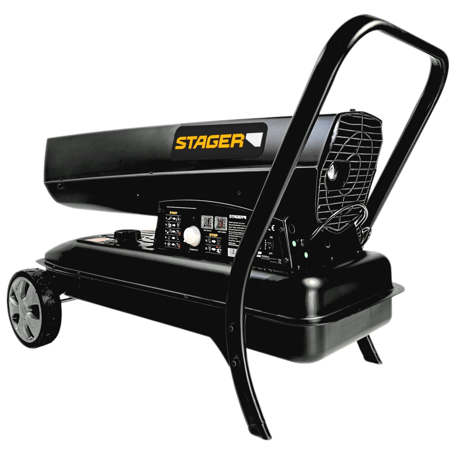 Tun de aer cald Stager PLUS-K180 51 kW – ardere directă, motorină, 230 V, 1060 m³ - imagine 2