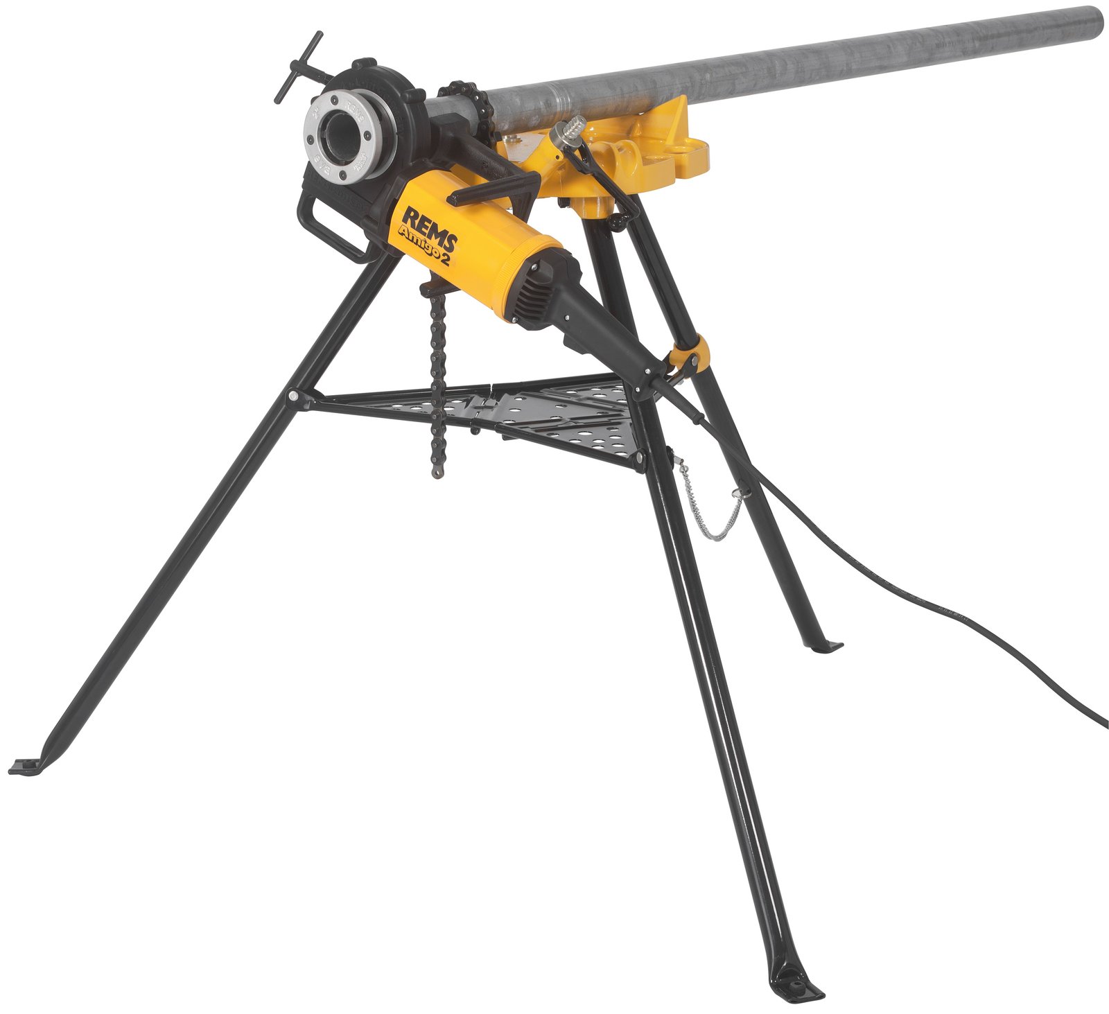 Stație de lucru REMS Aquila 3B cu menghină cu lanț – țevi 1/8–6", trepied, 450 kg - imagine 5