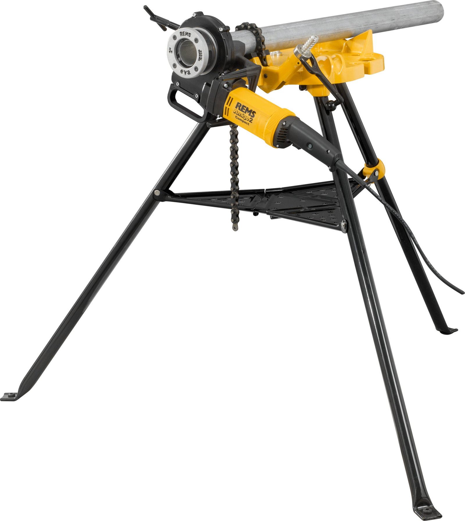 Stație de lucru REMS Aquila 3B cu menghină cu lanț – țevi 1/8–6", trepied, 450 kg - imagine 6