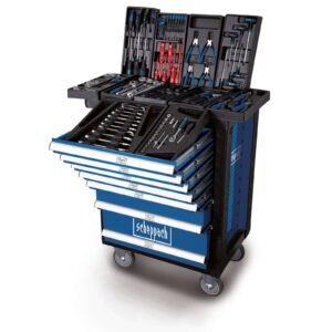 Cărucior de atelier Scheppach TW1000 – 263 de scule, 7 sertare