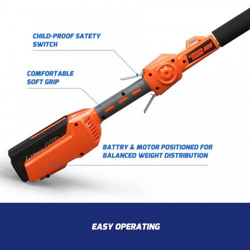 Emondor cu acumulator Redback E608D – 40 V, lamă 200 mm, tăiere 190 mm, fără acumulator - imagine 5