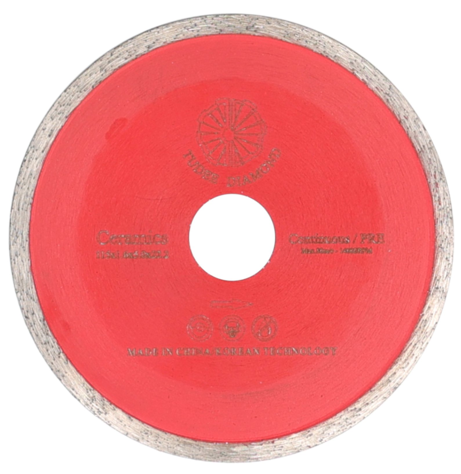 Disc diamantat Tu-Dee Diamond 1170107115 pentru plăci ceramice – 115 mm, margine continuă, premium