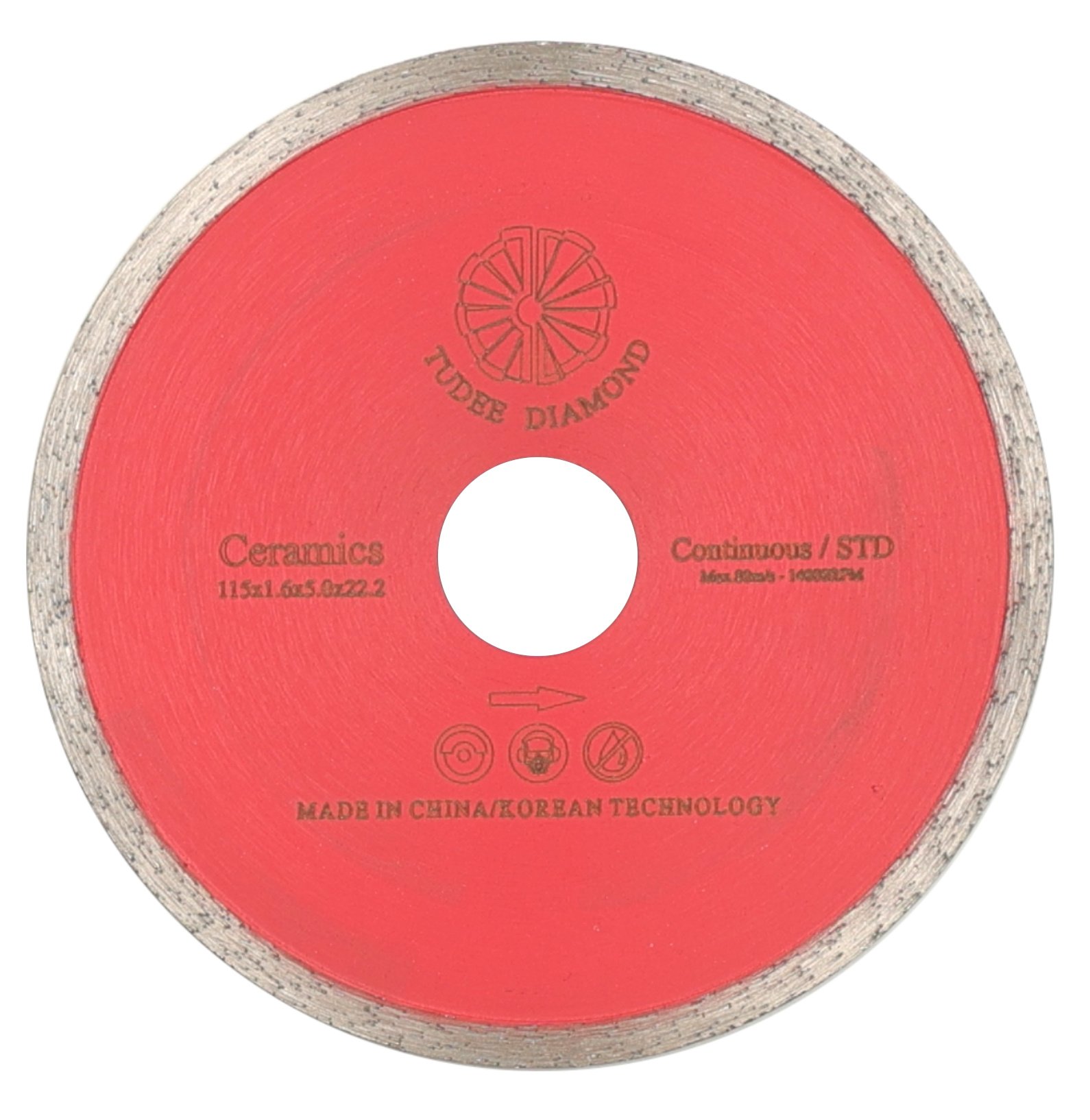Disc diamantat Tu-Dee Diamond 1170105115 pentru plăci ceramice – 115 mm, margine continuă, standard