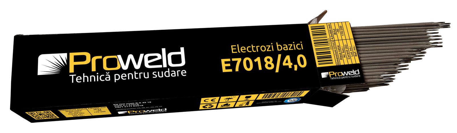 Electrozi bazici Proweld E7018 – Ø 4,0 × 400 mm, 5 kg, 150-200 A