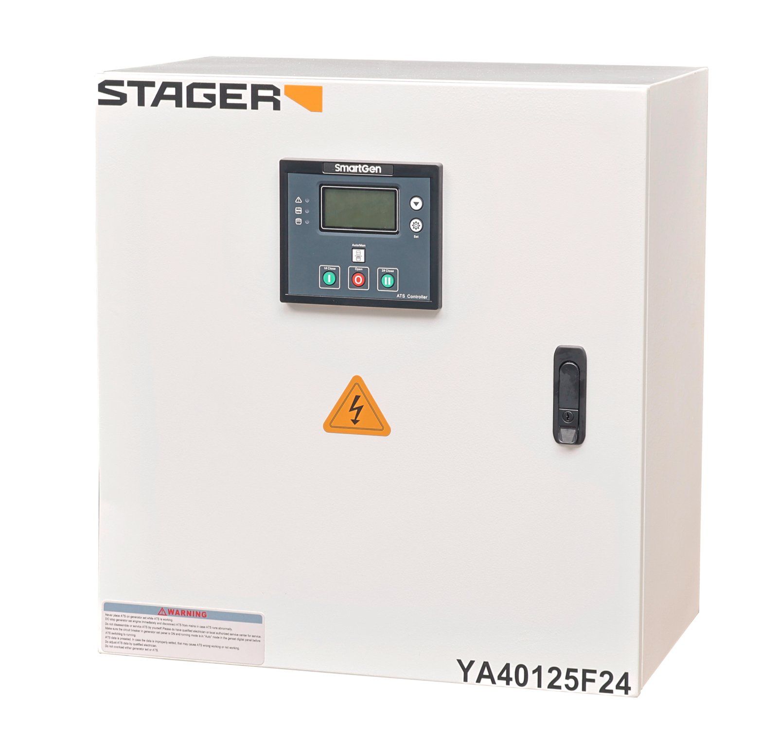 Automatizare Stager YA40125F24 125 A – trifazată 400 V, MEBAY ATS220, 24 Vcc
