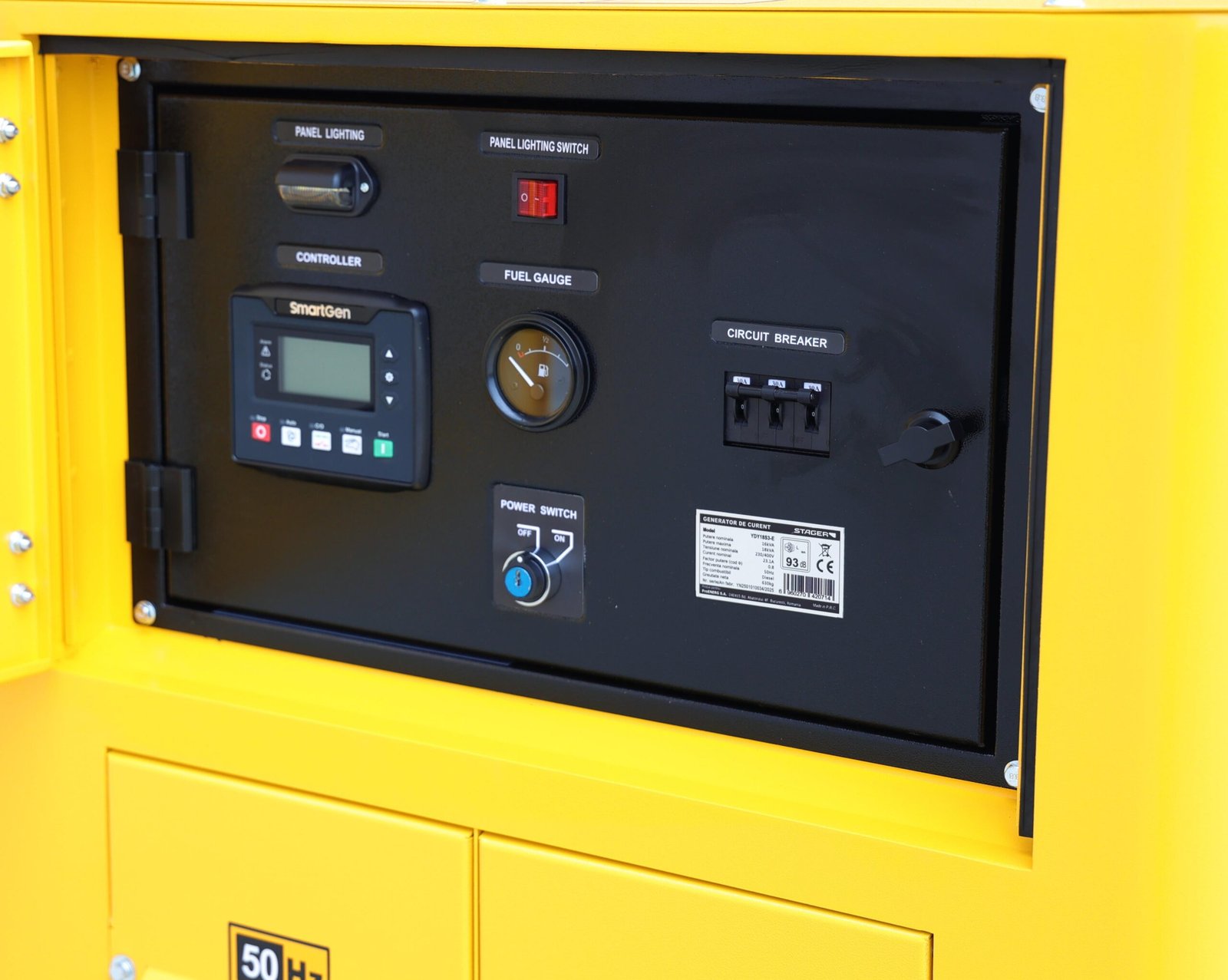 Generator insonorizat Stager YDY18S3-E – 18 kVA, diesel, trifazat, 1500 rpm - imagine 3