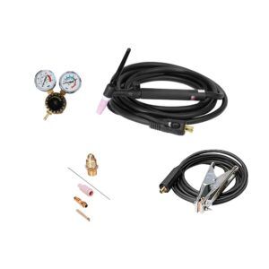 Kit TIG Telwin 802491 – pistolet ST26V 4 m cu robinet de gaz, regulator și clemă de masă