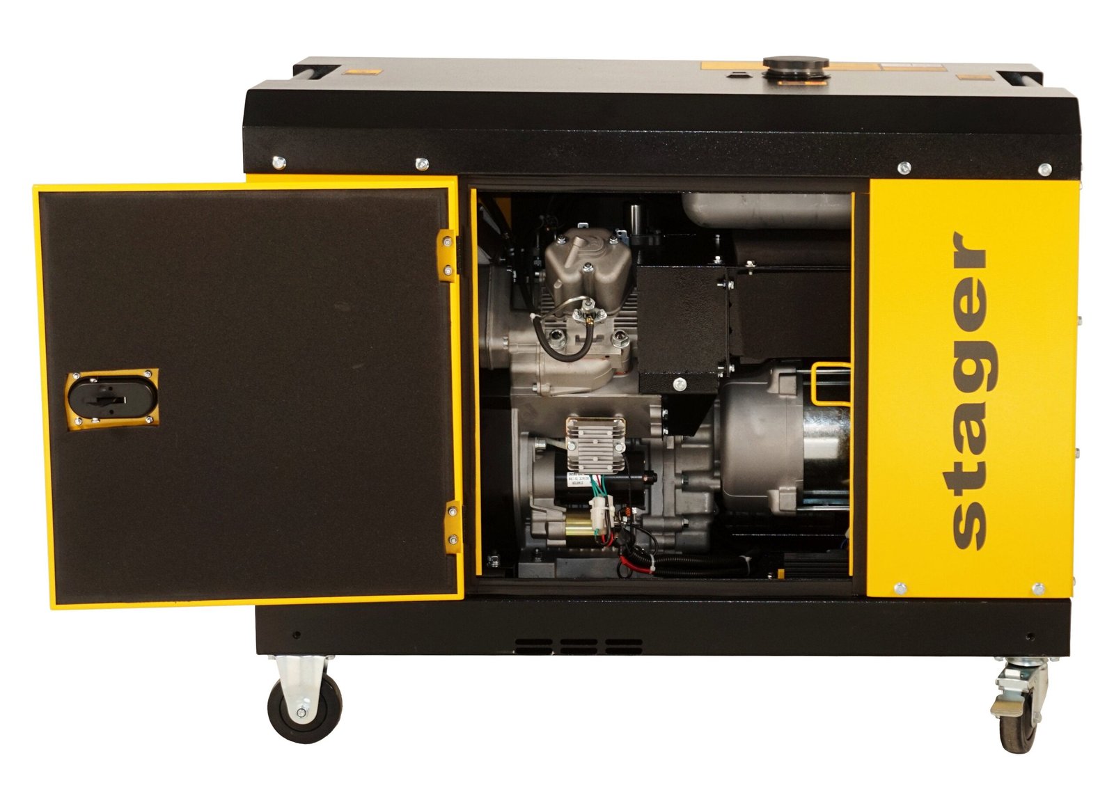 Generator insonorizat Stager YDE15000T 12 kVA – diesel, monofazat, pornire electrică - imagine 3
