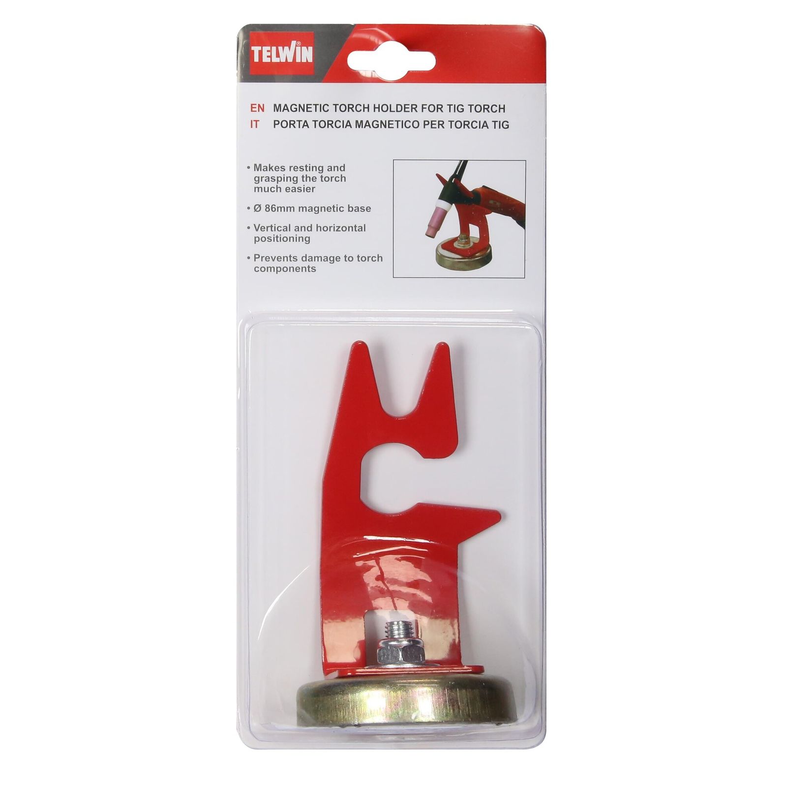 Telwin, Suport magnetic pentru torță TIG Telwin 804127 — fixare reglabilă, magnet puternic, rezistență industrială, compatibil profesional