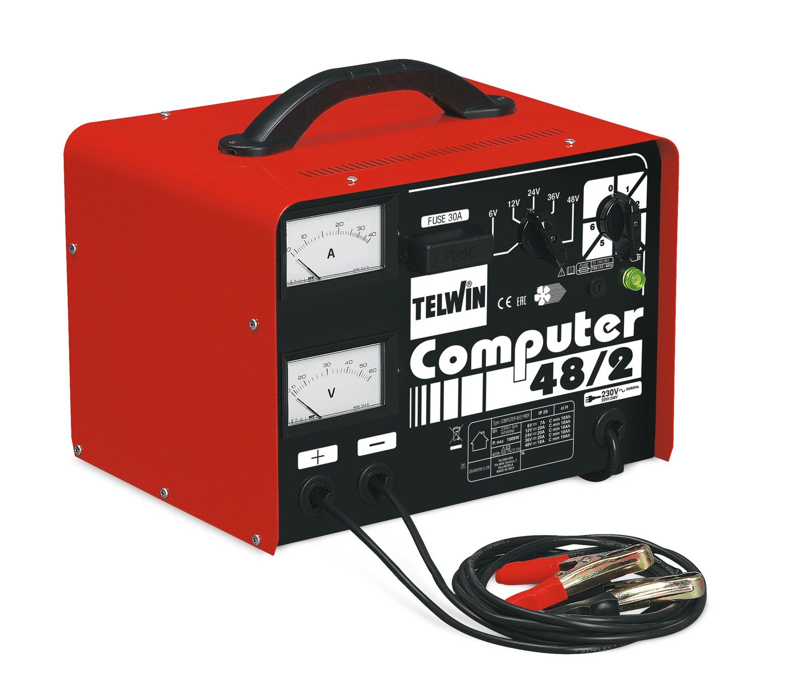 Telwin, Telwin COMPUTER48/2PROF | Redresor baterii profesional | Încărcare 6/12/24/36/48V | Compatibil Pb / START-STOP 10/100/300/300 Ah | Încărcare inteligentă, protecție și regenerare