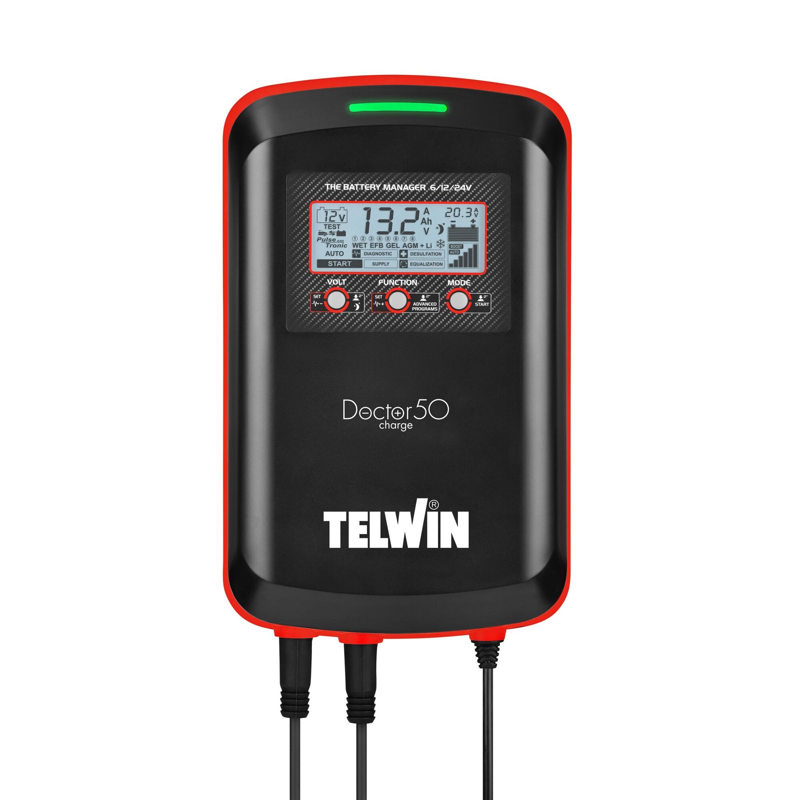 Telwin, Telwin DOCTORCHARGE50 | Redresor și tester baterii | 6/12/24 V | Pb/GEL/AGM/PbCa/Li | 10-600 Ah