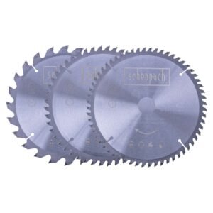Set 3 pânze circulare HW Scheppach Ø 210 × 30 mm – 24 / 48 / 60 dinți