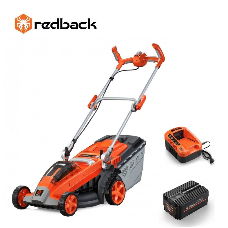 Mașină de tuns gazon cu acumulator Redback E137C – set EP60 și EC50, 370 mm, 40 V, 6 Ah